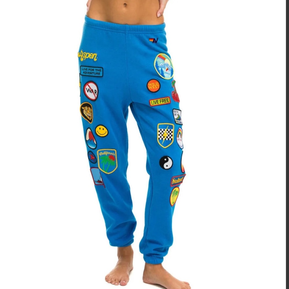 VINTAGE PATCH SWEATPANTS - OCEAN AVIATOR NATION
